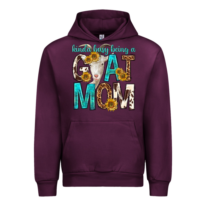 Kinda Busy Being A Goat Mom Urban Hoodie by texasbilliewilder | Teevron