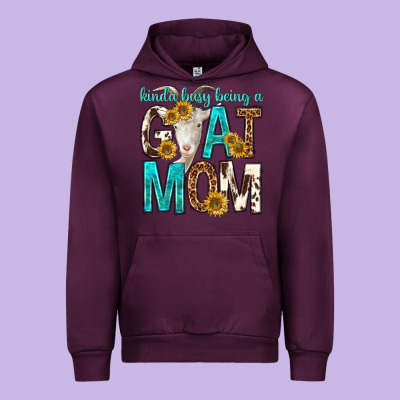 Kinda Busy Being A Goat Mom Urban Hoodie Designed By Texasbilliewilder