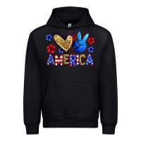 Black peace love america Urban Hoodie - Zillion Design Studio