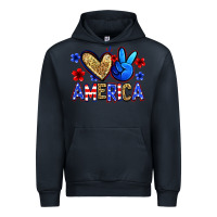 Navy peace love america Urban Hoodie - Zillion Design Studio