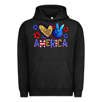 Pigment Black peace love america Urban Hoodie - Zillion Design Studio