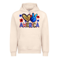 Sandshell peace love america Urban Hoodie - Zillion Design Studio