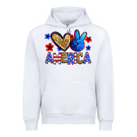 White peace love america Urban Hoodie - Zillion Design Studio