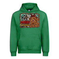 Emerald merry christmas highland cow Urban Hoodie - RanaPortraitStore