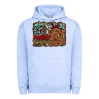 Pigment Grape Ice merry christmas highland cow Urban Hoodie - RanaPortraitStore