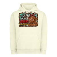 Pigment Pistachio merry christmas highland cow Urban Hoodie - RanaPortraitStore