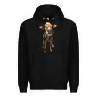 Black heifer cow Premium Hoodie - RanaPortraitStore