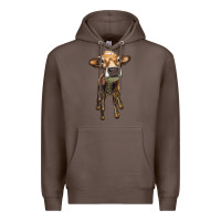 Coffee heifer cow Premium Hoodie - RanaPortraitStore