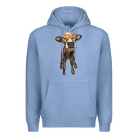 Colony Blue heifer cow Premium Hoodie - RanaPortraitStore