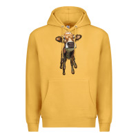 Mustard heifer cow Premium Hoodie - RanaPortraitStore