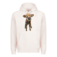 Pale Pink heifer cow Premium Hoodie - RanaPortraitStore