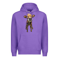 Purple heifer cow Premium Hoodie - RanaPortraitStore