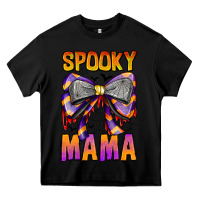 Black Spooky Mama Heavy Core Tee - CowhideDigitalArt