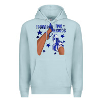 Blue Mist I Have Two Moods Royal Blue Sneakers Afro Girl Premium Hoodie - texasbilliewilder