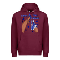 Burgundy I Have Two Moods Royal Blue Sneakers Afro Girl Premium Hoodie - texasbilliewilder