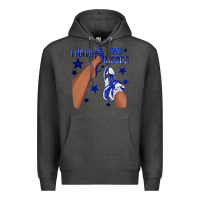 Charcoal Heather I Have Two Moods Royal Blue Sneakers Afro Girl Premium Hoodie - texasbilliewilder