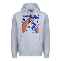 Heather Grey I Have Two Moods Royal Blue Sneakers Afro Girl Premium Hoodie - texasbilliewilder