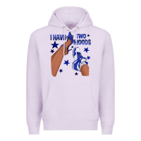 Lilac I Have Two Moods Royal Blue Sneakers Afro Girl Premium Hoodie - texasbilliewilder
