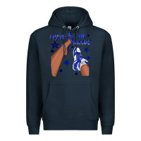 Navy I Have Two Moods Royal Blue Sneakers Afro Girl Premium Hoodie - texasbilliewilder