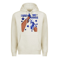 Oatmeal Heather I Have Two Moods Royal Blue Sneakers Afro Girl Premium Hoodie - texasbilliewilder
