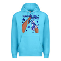 Ocean Blue I Have Two Moods Royal Blue Sneakers Afro Girl Premium Hoodie - texasbilliewilder
