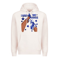 Pale Pink I Have Two Moods Royal Blue Sneakers Afro Girl Premium Hoodie - texasbilliewilder