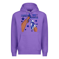 Purple I Have Two Moods Royal Blue Sneakers Afro Girl Premium Hoodie - texasbilliewilder