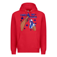 Red I Have Two Moods Royal Blue Sneakers Afro Girl Premium Hoodie - texasbilliewilder