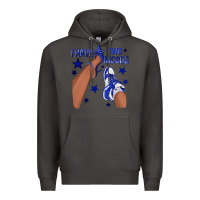 I Have Two Moods Royal Blue Sneakers Afro Girl Premium Hoodie | Teevron