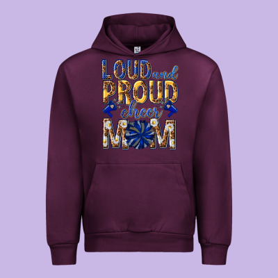 Loud And Proud Cheer Mom Urban Hoodie Designed By Texasbilliewilder