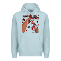 Blue Mist I Have Two Moods Black and Red Sneakers Afro Girl Premium Hoodie - texasbilliewilder
