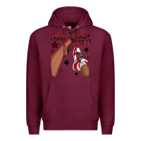 Burgundy I Have Two Moods Black and Red Sneakers Afro Girl Premium Hoodie - texasbilliewilder