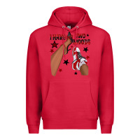 Cardinal I Have Two Moods Black and Red Sneakers Afro Girl Premium Hoodie - texasbilliewilder