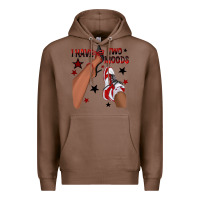 Chestnut I Have Two Moods Black and Red Sneakers Afro Girl Premium Hoodie - texasbilliewilder