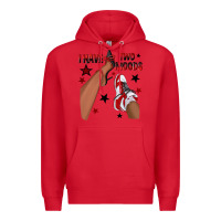 Red I Have Two Moods Black and Red Sneakers Afro Girl Premium Hoodie - texasbilliewilder