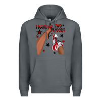 Rock I Have Two Moods Black and Red Sneakers Afro Girl Premium Hoodie - texasbilliewilder