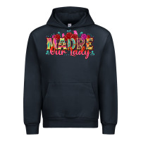 Navy madre our lady Urban Hoodie - texasbilliewilder