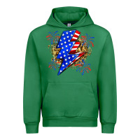 Emerald American lightning bolt Urban Hoodie - Zillion Design Studio