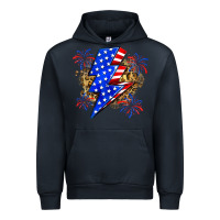 Navy American lightning bolt Urban Hoodie - Zillion Design Studio