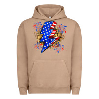 Pigment Burro American lightning bolt Urban Hoodie - Zillion Design Studio