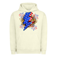 Pigment Pistachio American lightning bolt Urban Hoodie - Zillion Design Studio