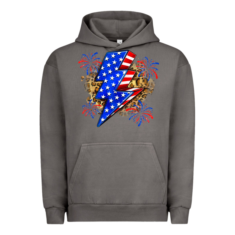 American Lightning Bolt Urban Hoodie by Zillion Design Studio | Teevron