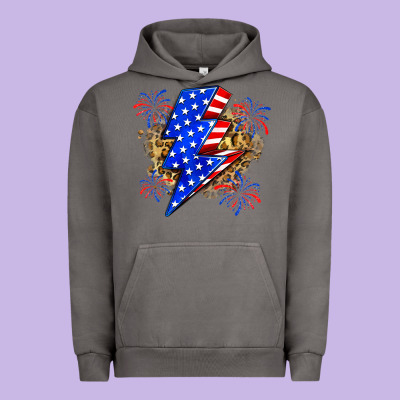 American Lightning Bolt Urban Hoodie Designed By Zillion Design Studio