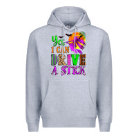Heather Grey yes i can drive a stick Premium Hoodie - Zillion Design Studio