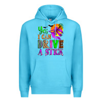 Ocean Blue yes i can drive a stick Premium Hoodie - Zillion Design Studio