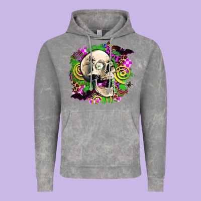 Halloween Skull Vintage Hoodie Designed By Adodesignshop