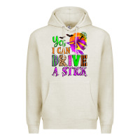 Oatmeal Heather yes i can drive a stick Premium Hoodie - Zillion Design Studio