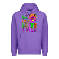Purple yes i can drive a stick Premium Hoodie - Zillion Design Studio