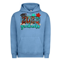 Pigment Pebble Blue 2023 graduate Urban Hoodie - Zillion Design Studio