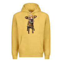 Antique Gold heifer cow with cow bell Premium Hoodie - RanaPortraitStore